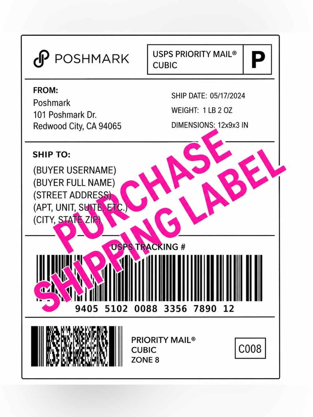 Reserved Shipping Label Purchase ✨ Prepaid USPS Label Included